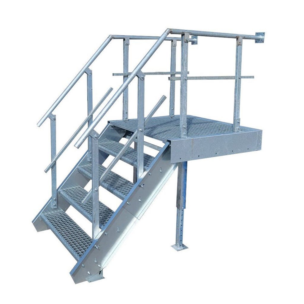 SRM DESIGN Außentreppe 4 Stufen Podesttreppe